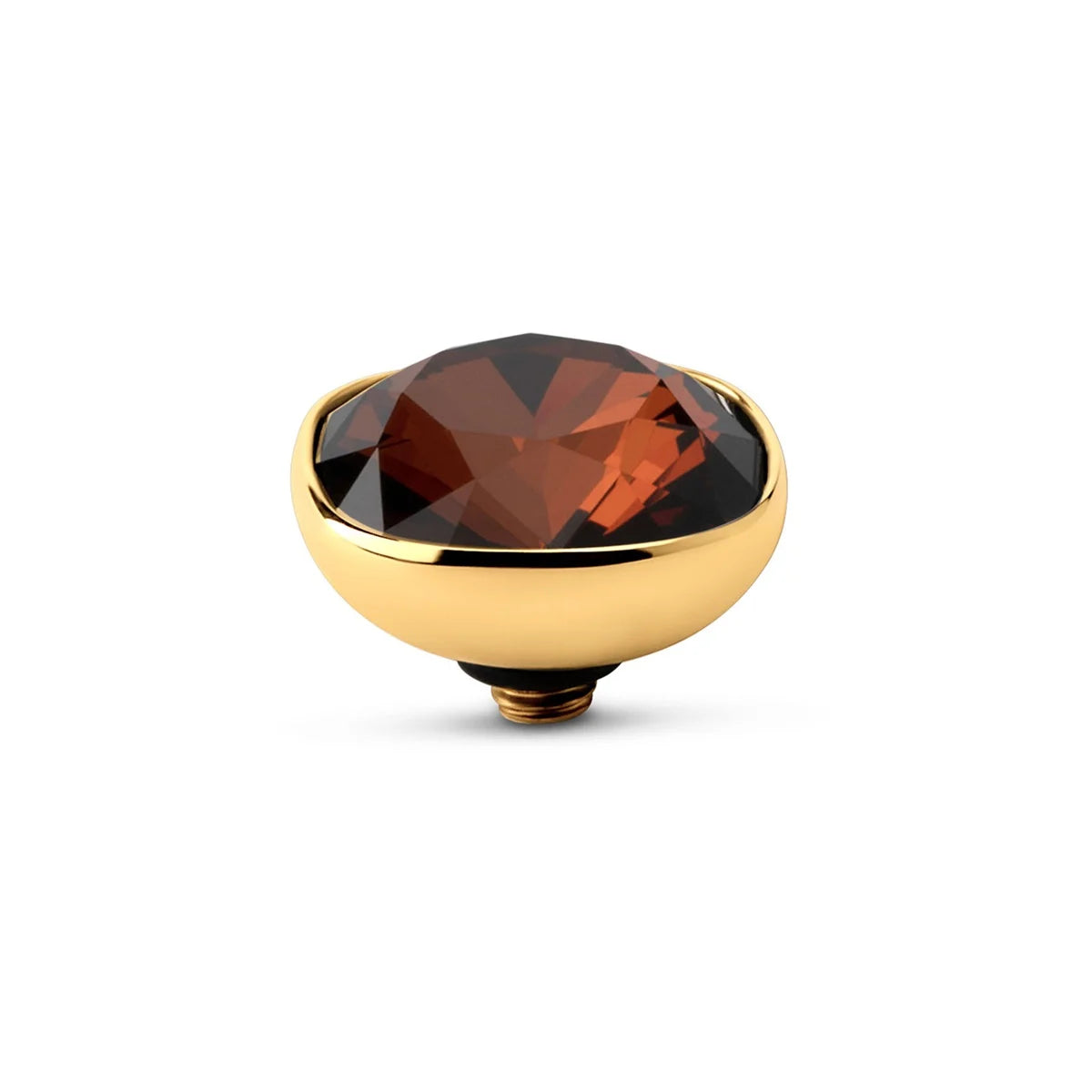 Melano - Steen Twisted Circular Smoked Amber Goud/Zilver