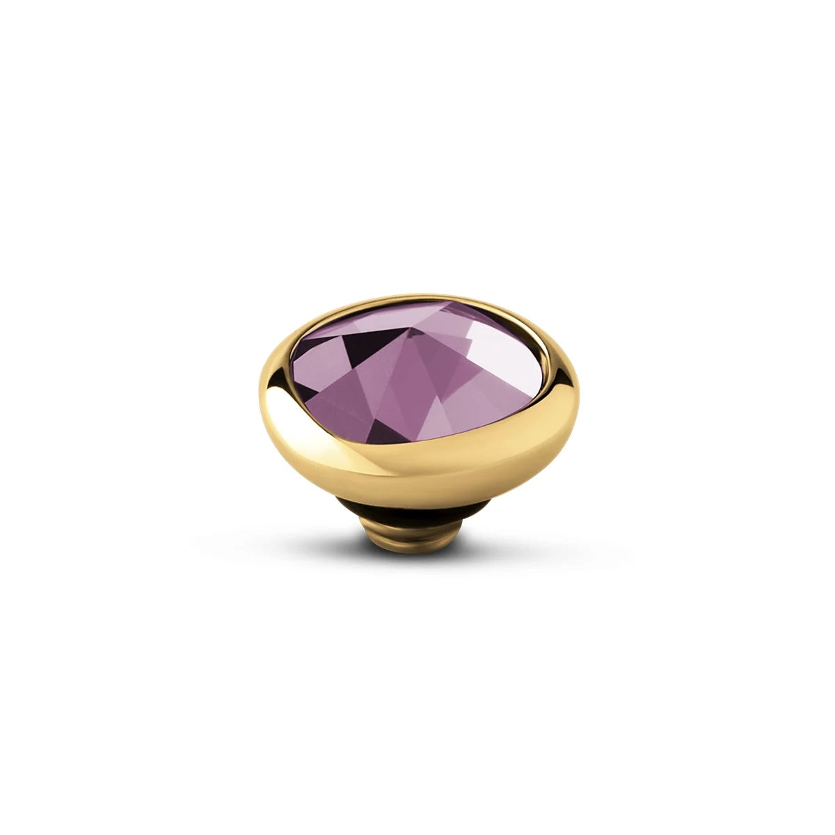 Melano - Steen Twisted Cloud 7mm Fuchsia Goud/Zilver