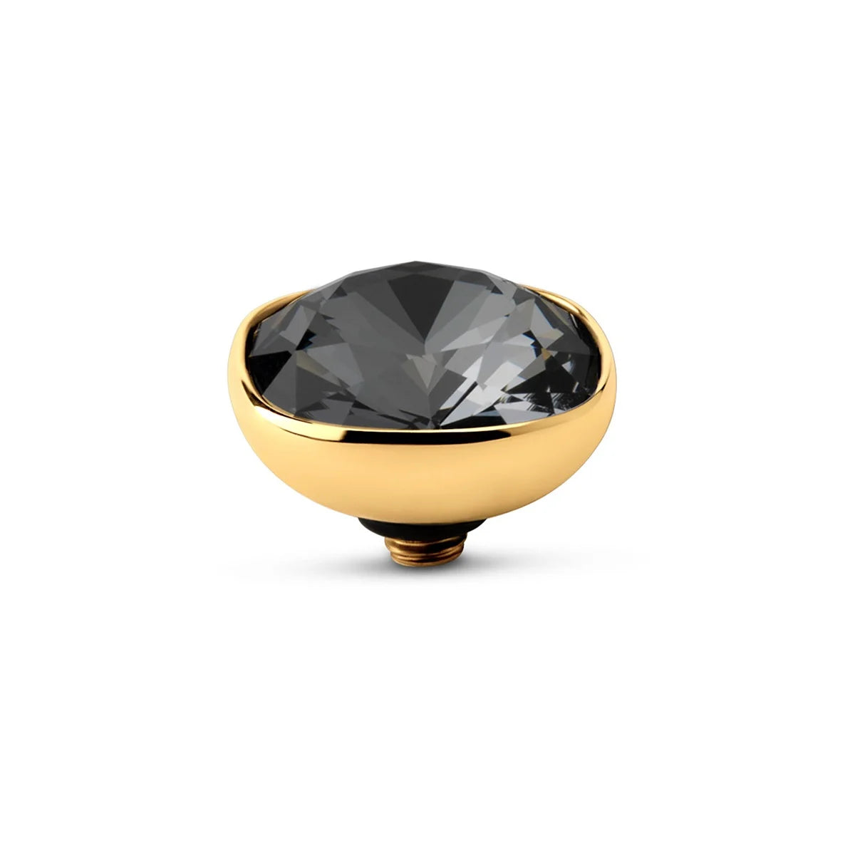 Melano - Steen Twisted Circular Silver Night Black Goud/Zilver