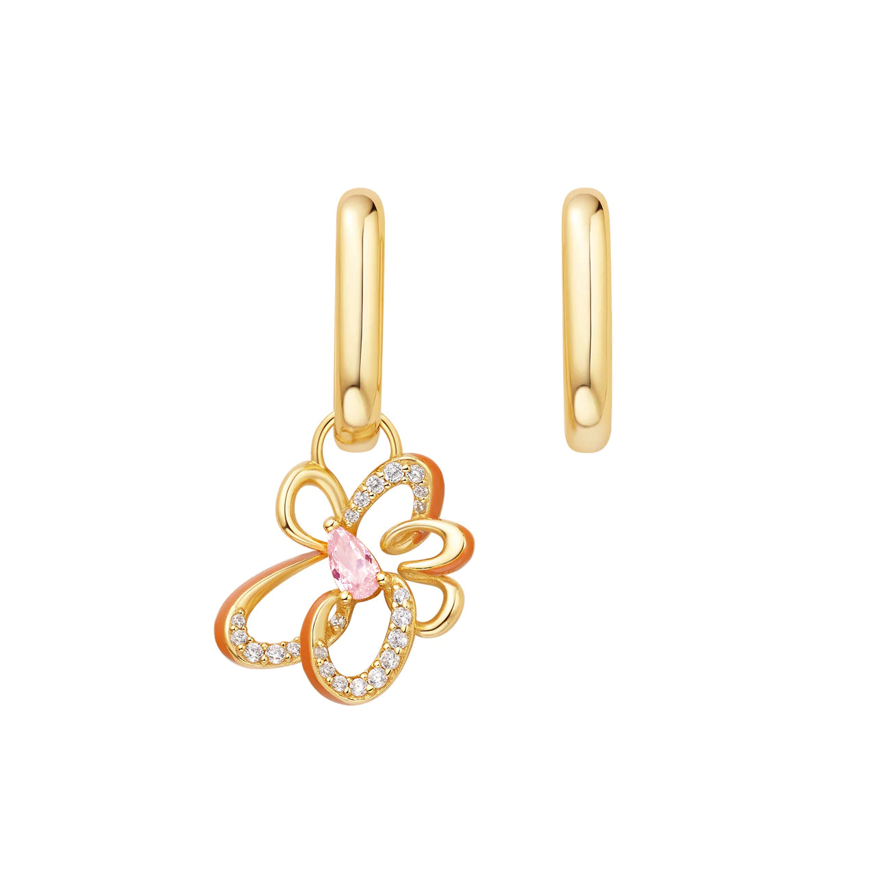 Ania Haie - POP CHARMS Oorbel Oval Hoop Gold (per stuk)