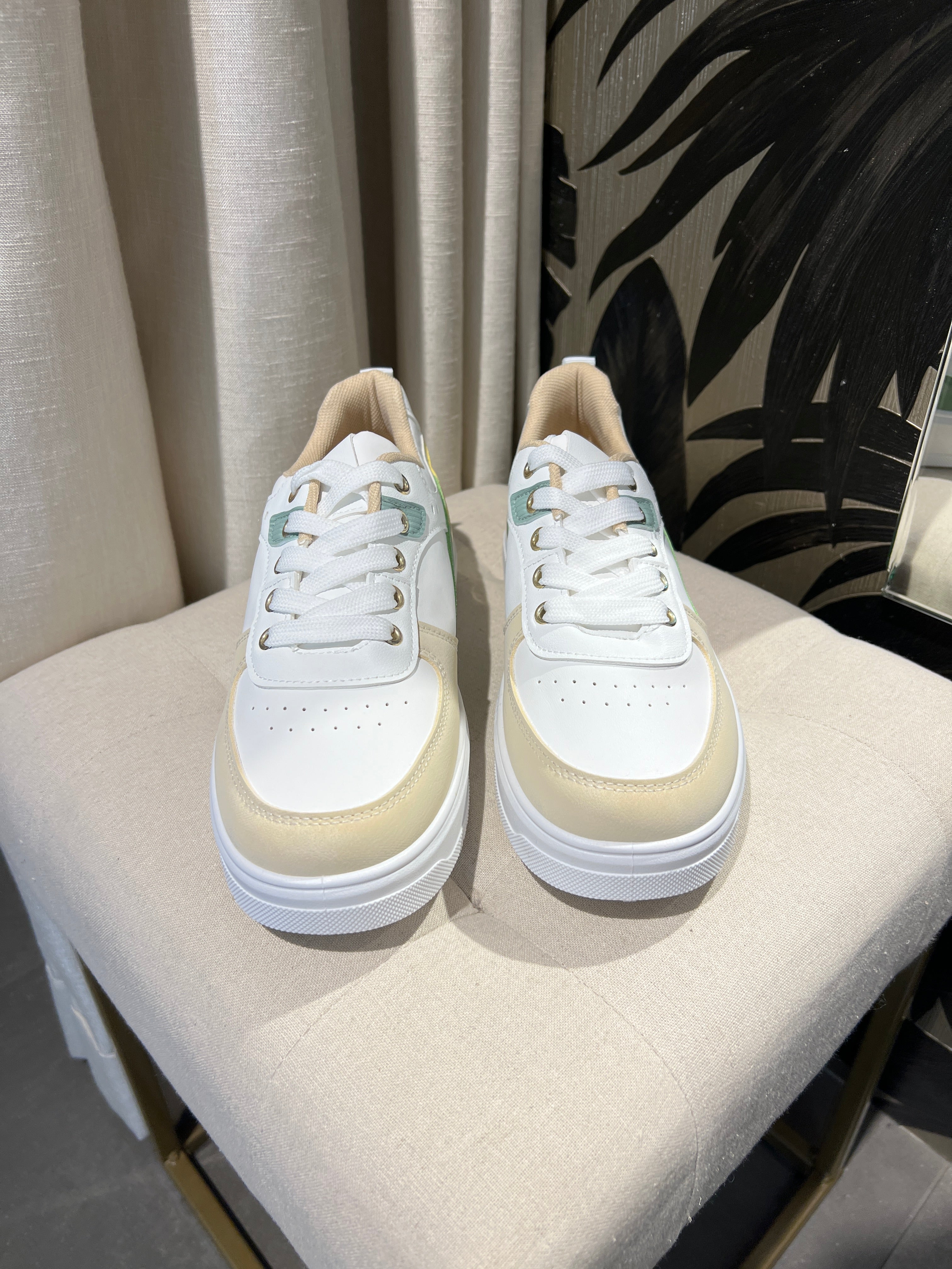 Sneakers - Camille Apricot & Green