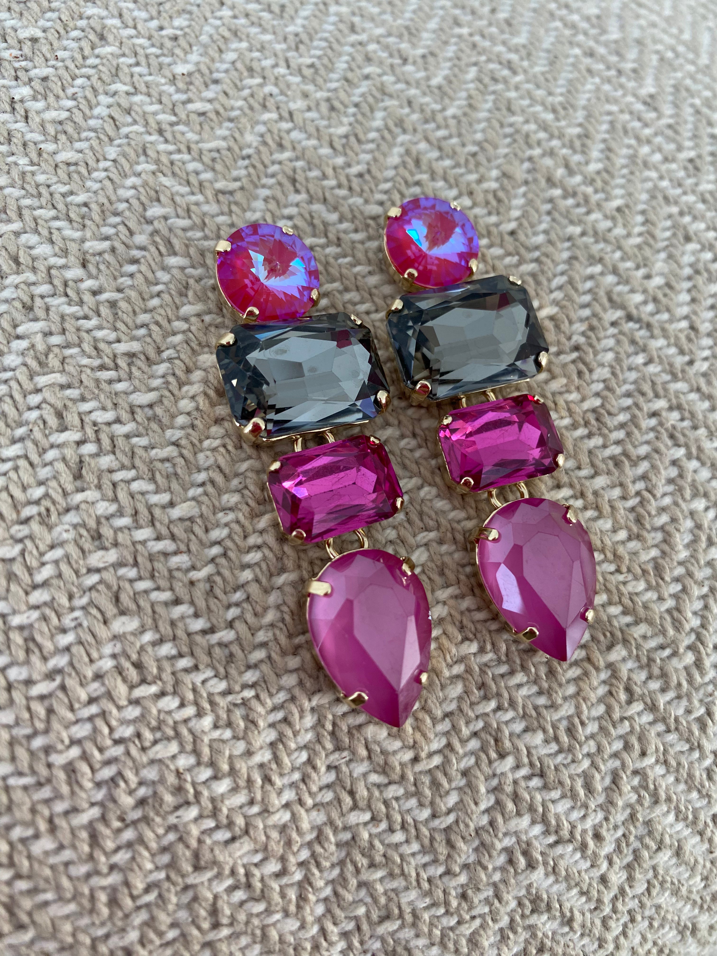 Paviè - Oorbellen Celia Fucsia