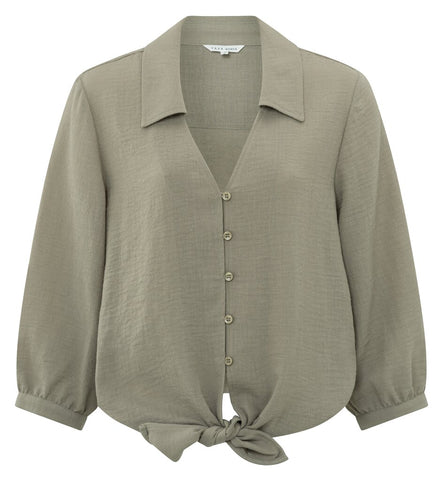 YAYA - Blouse Knotted Detail Army Green