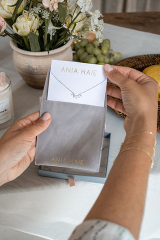Ania Haie - Ketting Glow Solid Bar Silver