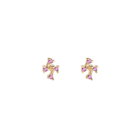 Dotti Love - Oorbellen Mini Gold Wisler Pink