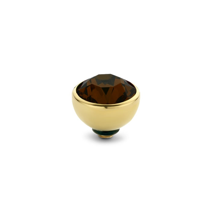 Melano - Steen Twisted 6mm Coffee (goud - zilver)