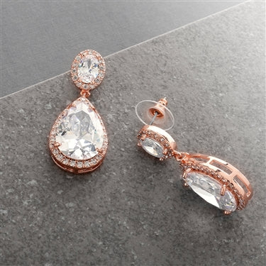 Luxedy - Oorbellen Rosegold Pear-Shaped