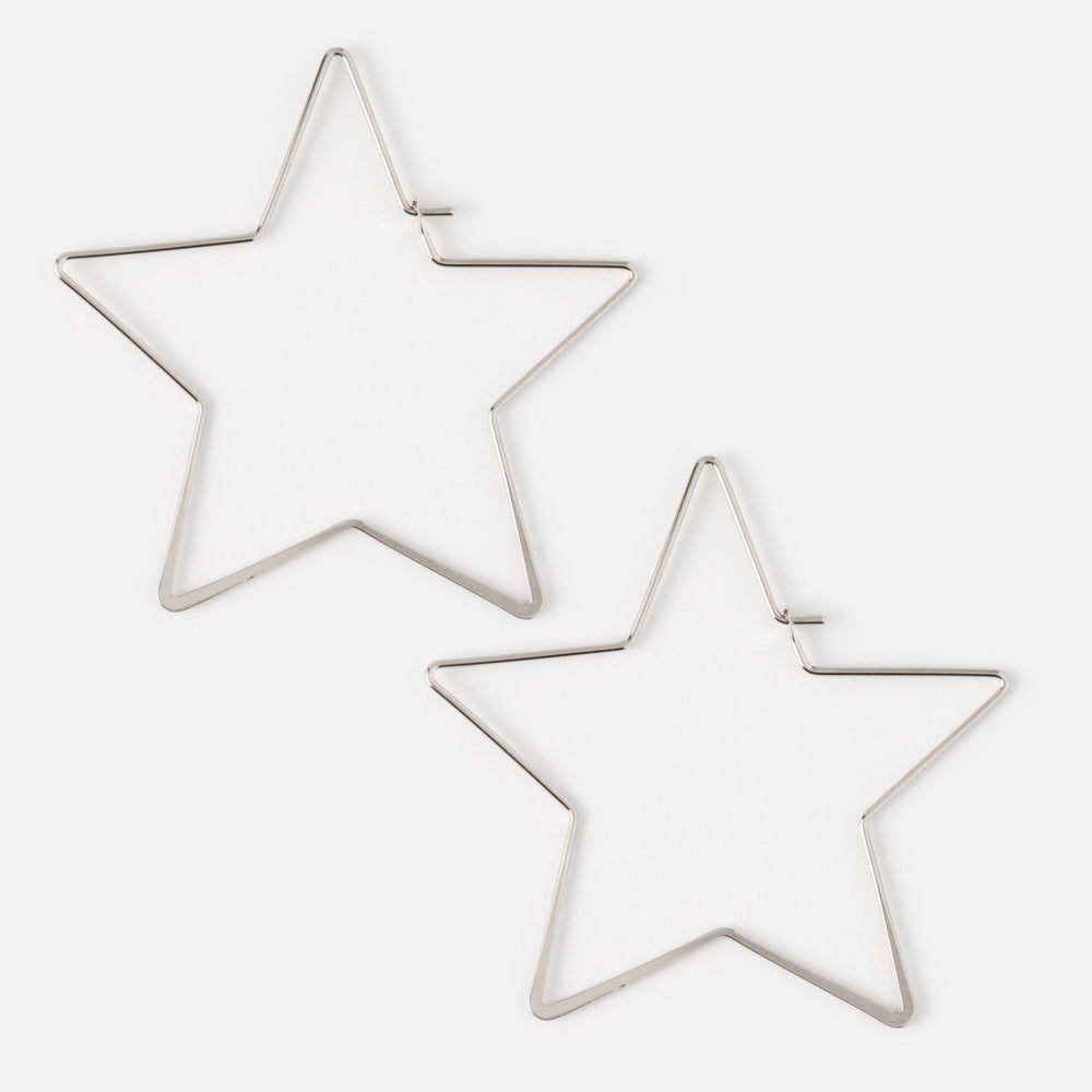 Orelia - Oorbellen Star Hoops - Luxedy