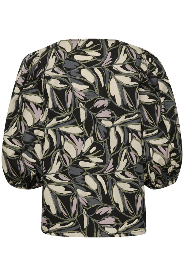 Soaked in Luxury - Blouse Frankie Black Leaf Print