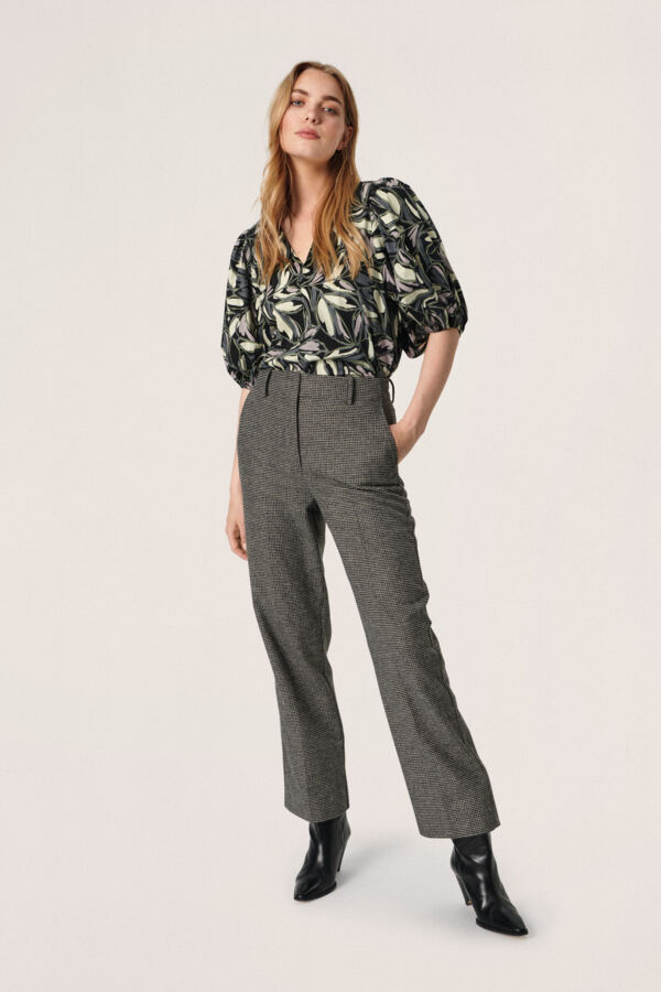 Soaked in Luxury - Blouse Frankie Black Leaf Print