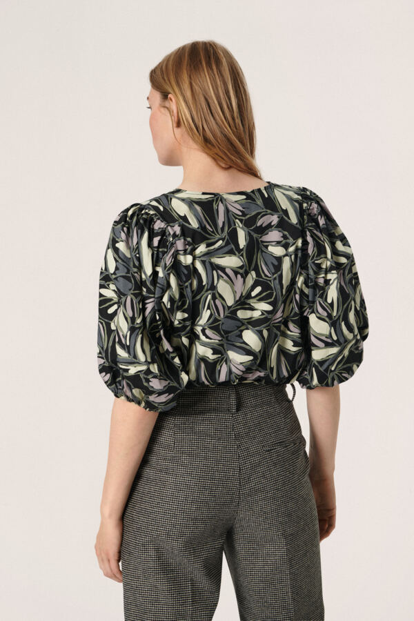 Soaked in Luxury - Blouse Frankie Black Leaf Print