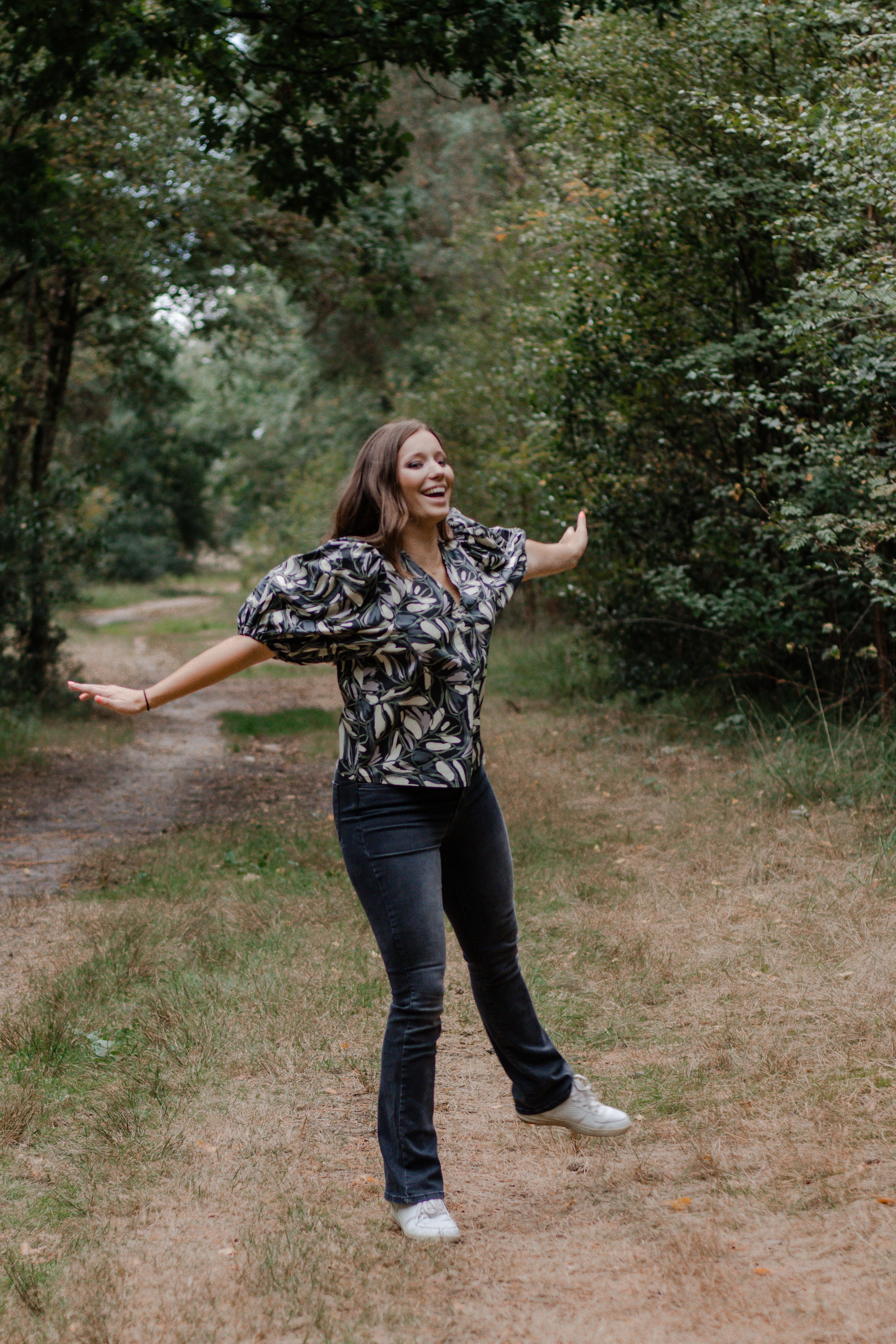 Soaked in Luxury - Blouse Frankie Black Leaf Print