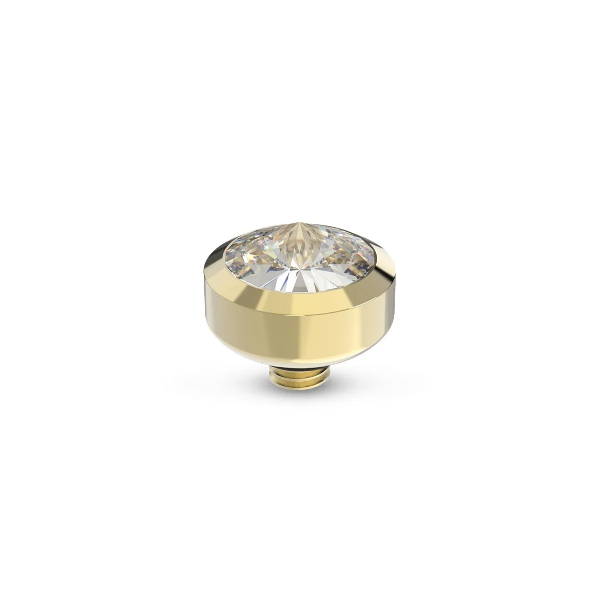 Melano - Steen Twisted Glossy Crystal Goud/Zilver