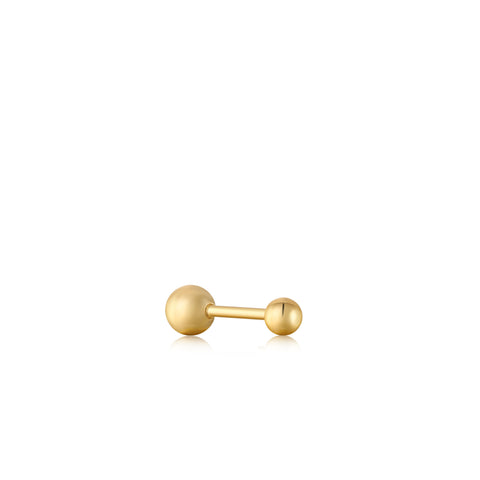 Ania Haie - Oorbel piercing (per stuk) Gold Mini Sphere Barbell
