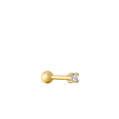 Ania Haie - Oorbel piercing (per stuk) Gold Single Sparkle Barbell