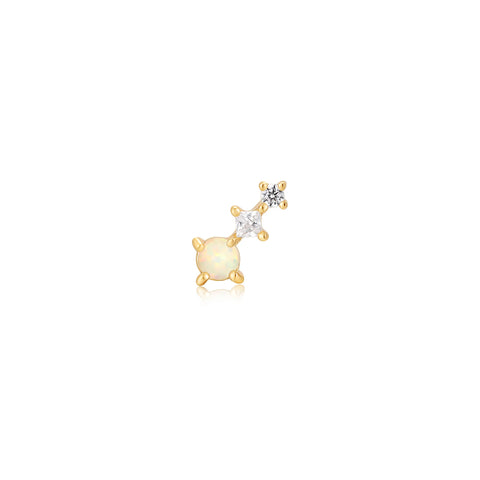 Ania Haie - Oorbel piercing (per stuk) Gold Kyoto Opal Climber Barbell