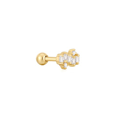 Ania Haie - Oorbel piercing (per stuk) Gold Sparkle Cluster Climber Barbell
