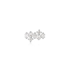 Ania Haie - Oorbel piercing (per stuk) Silver Sparkle Cluster Climber Barbell
