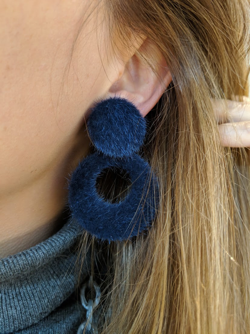 Inge Accessori - Fluffy Navy Blue - Luxedy