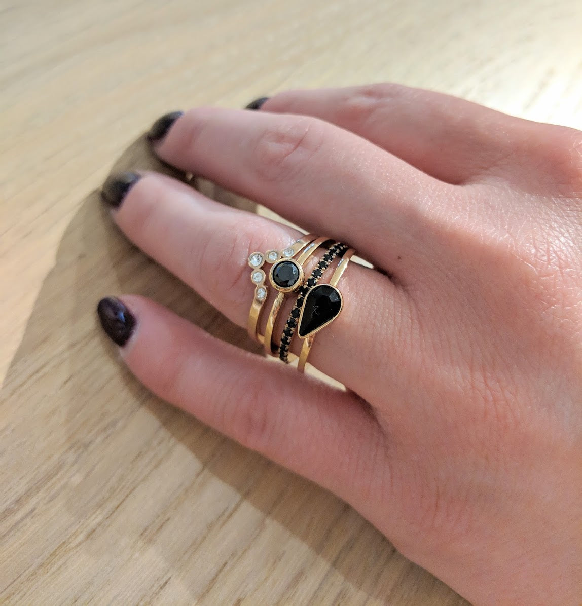 Melano - Ring Sadé Goud / Zwart