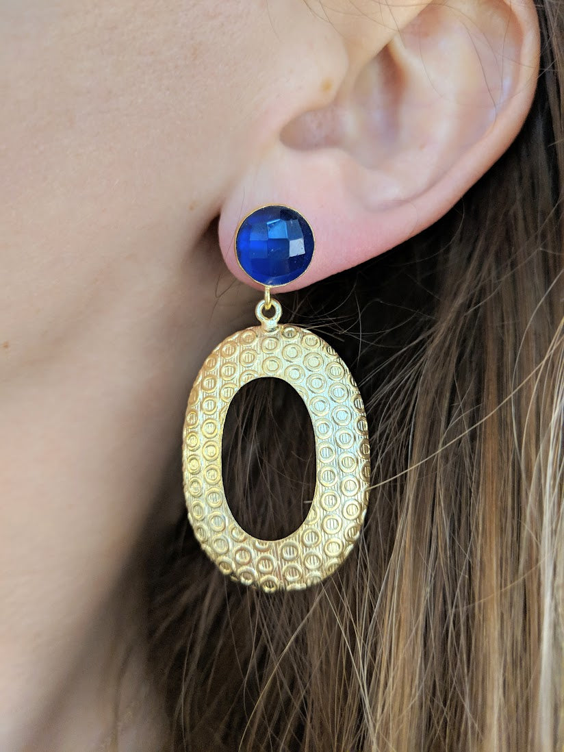 Like Jewellery - Oorbellen Yanille Blue