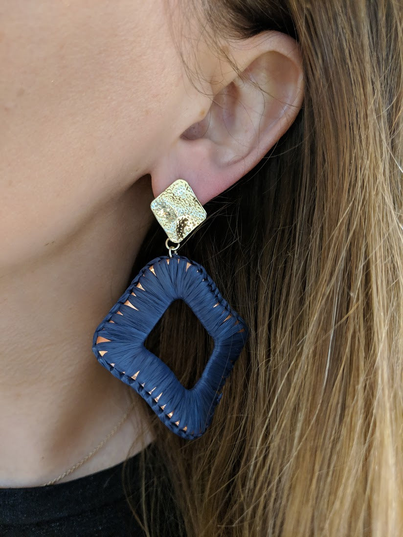 Like Jewellery - Oorbellen Zaya Dark Blue