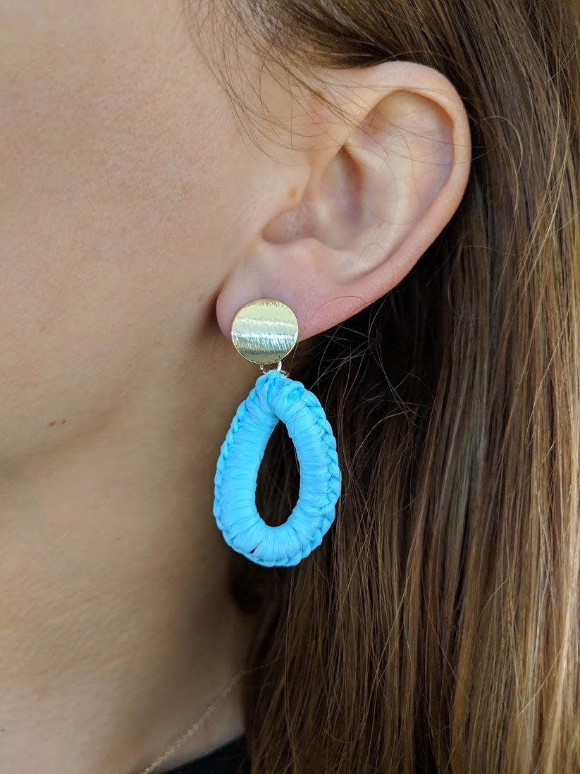 Like Jewellery - Oorbellen Zaylee Turquoise
