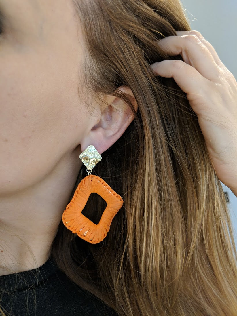 Like Jewellery - Oorbellen Zaya Orange