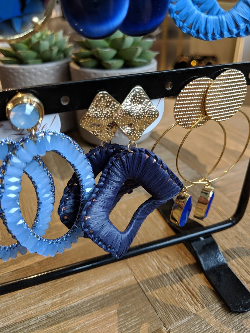 Like Jewellery - Oorbellen Zaya Dark Blue