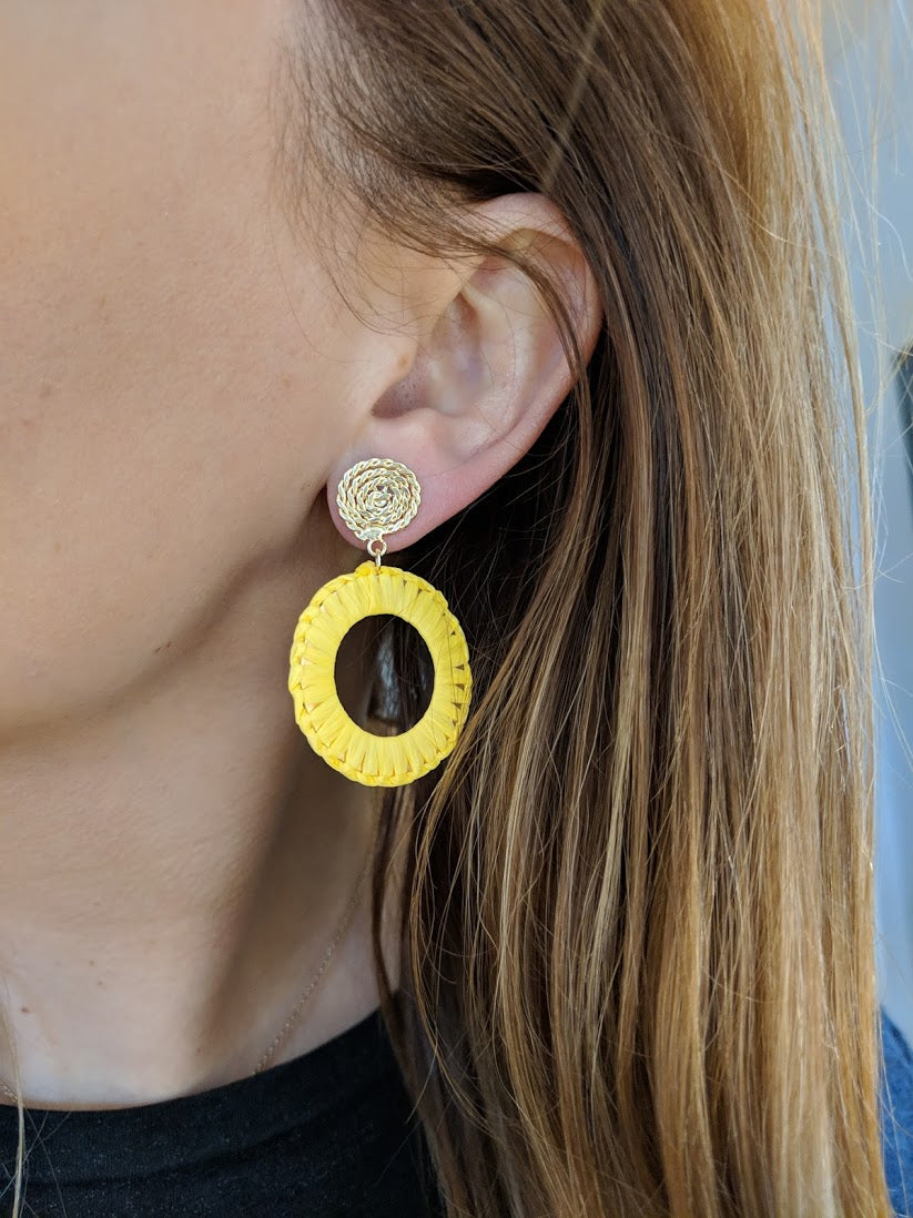 Like Jewellery - Oorbellen Zayba Lemon Yellow