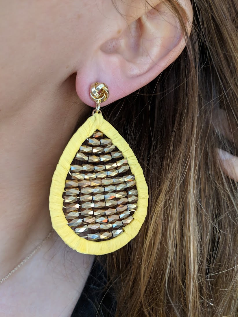 Like Jewellery - Oorbellen Zayen Lemon Yellow