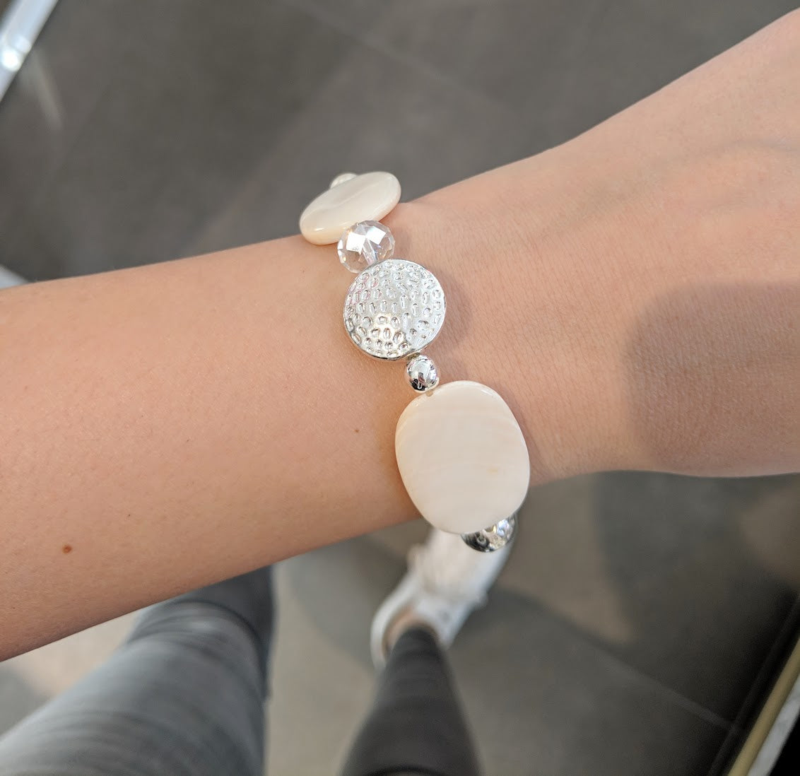 Like Jewellery - Armband Zefea White