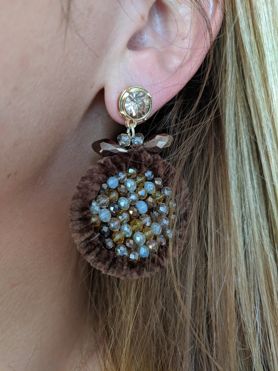 Like Jewellery - Oorbellen Wanda Coffee