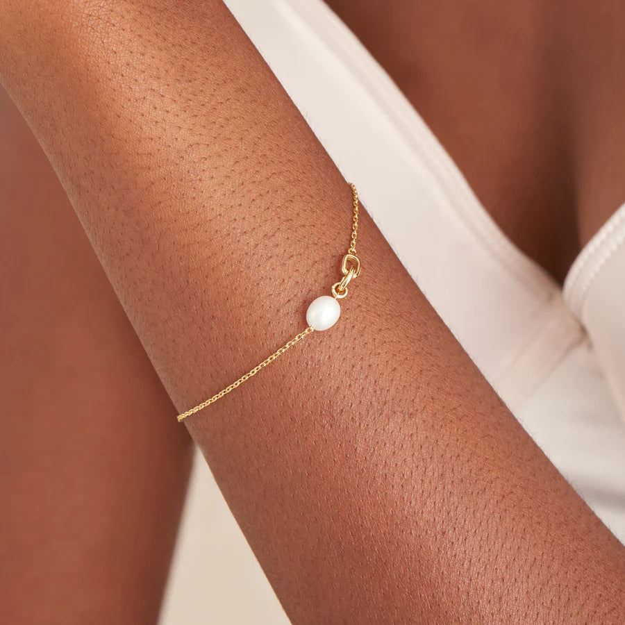 Ania Haie - Armband Pearl Link Chain Gold