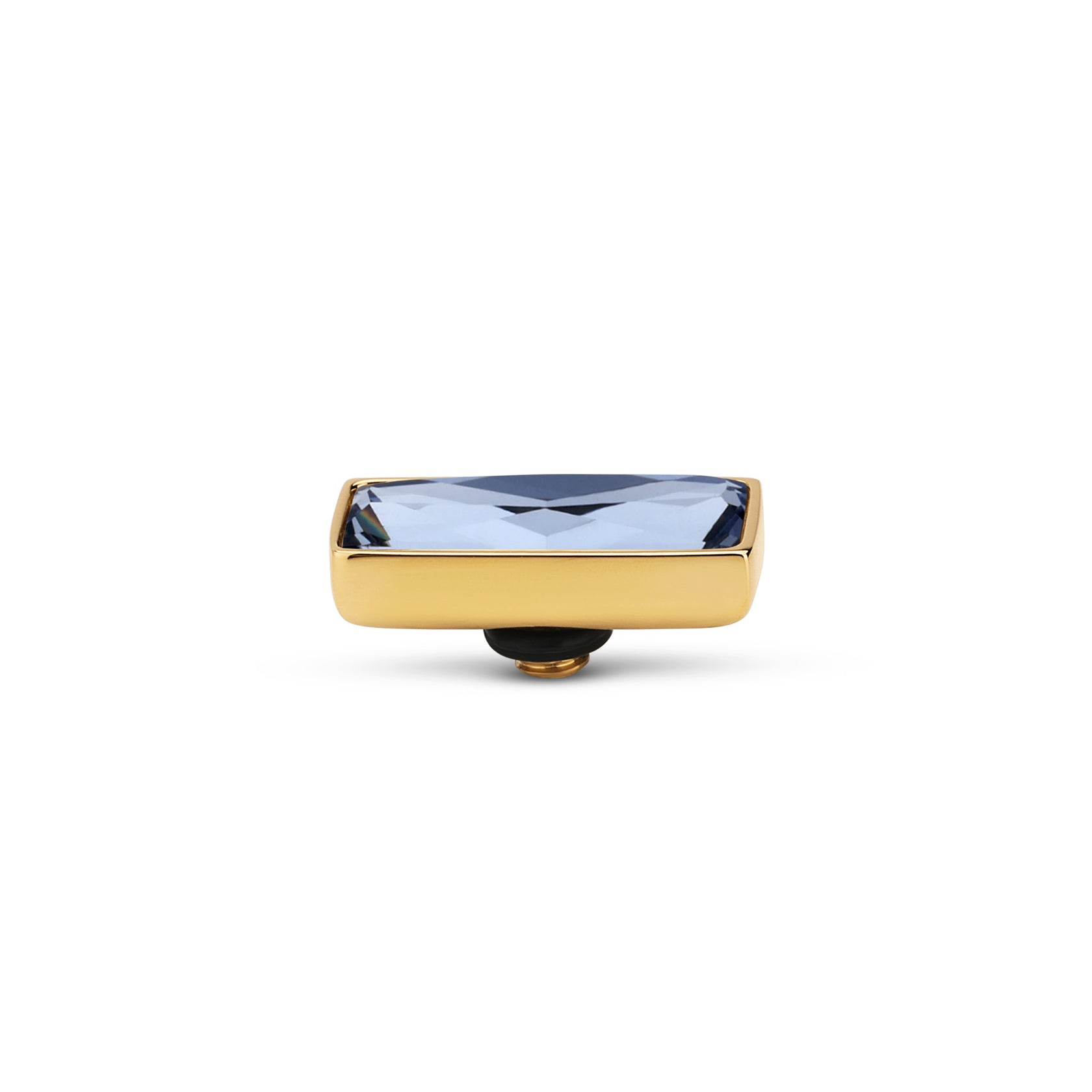 Melano - Steen Rectangle Jeans Blue (goud/zilver)