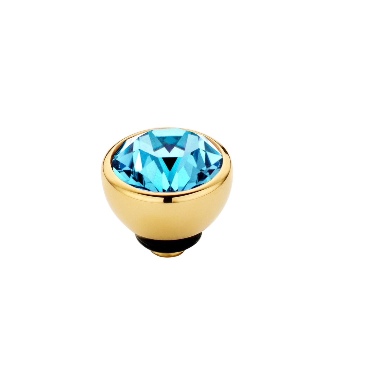 Melano - Steen Twisted 6mm Aquamarine (goud - zilver)