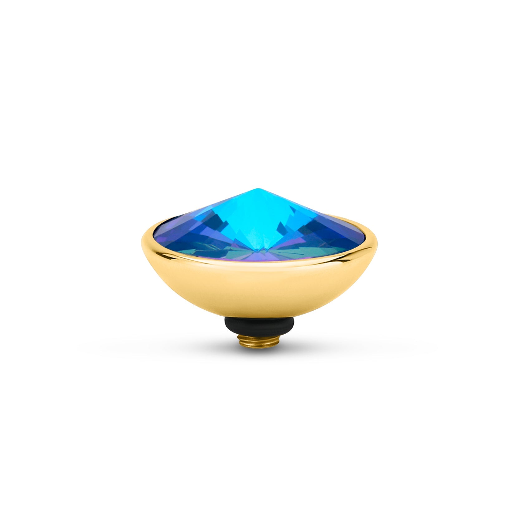Melano - Steen Twisted Gradient Royal Blue Delite (goud/zilver)