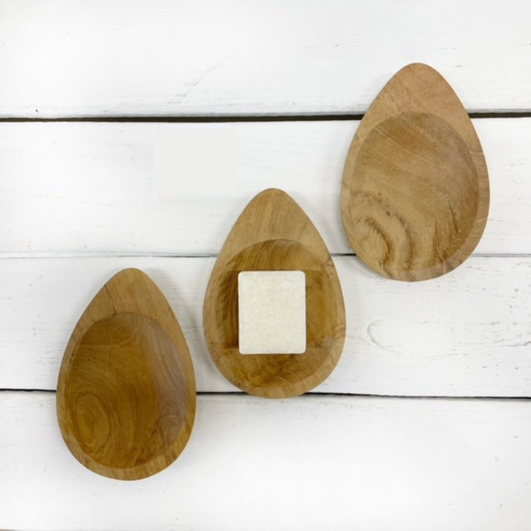 Schaaltje Wood Avocado voor Geurblokjes / Juwelen