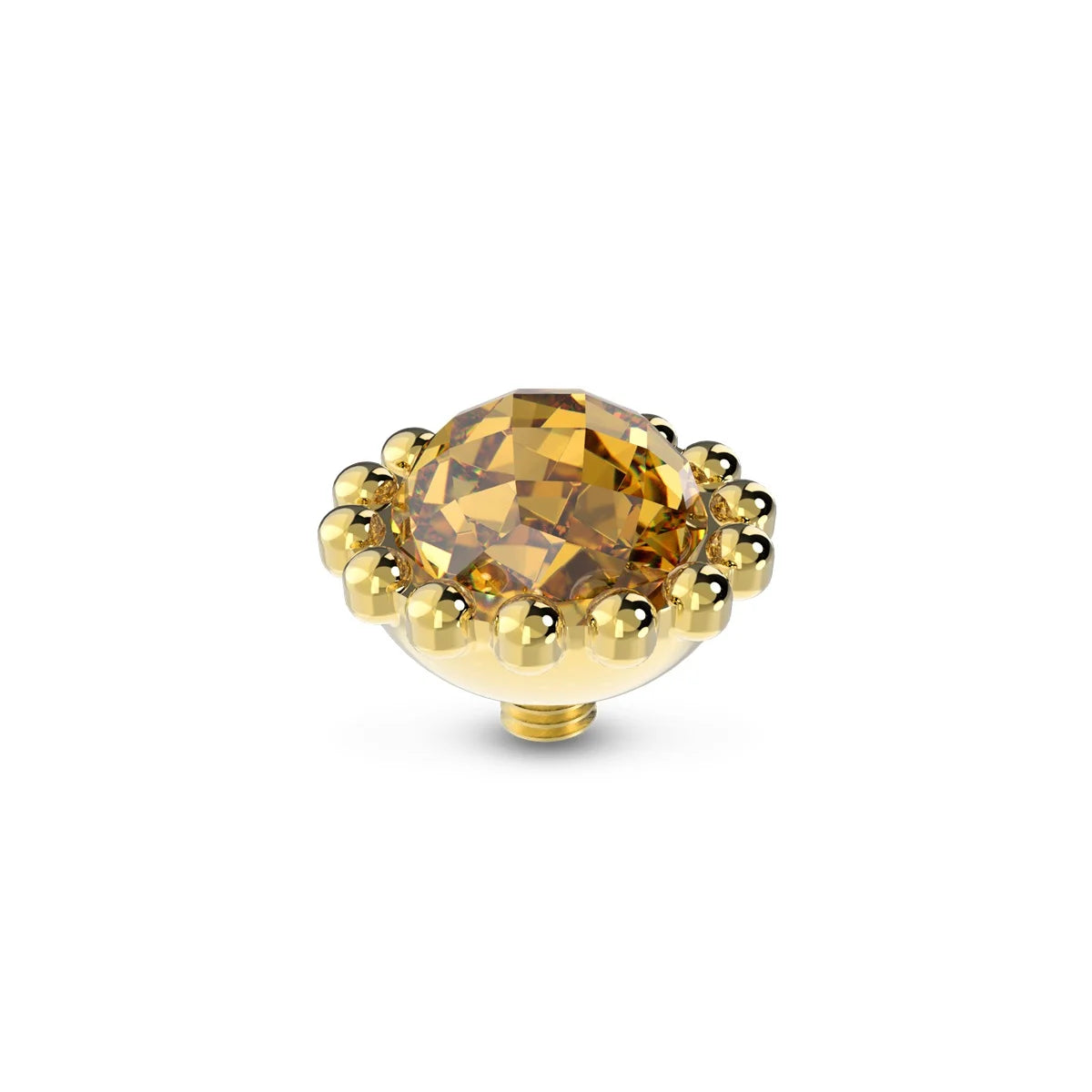 Melano - Steen Twisted Bali Facet Champagne Goud/Zilver