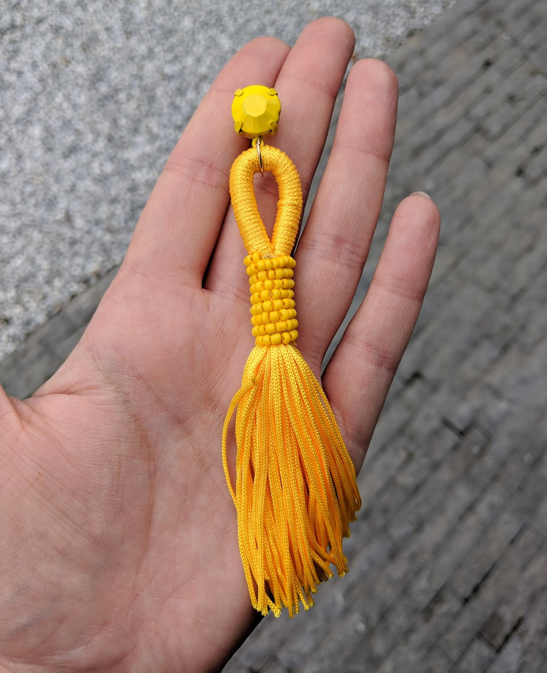 Oorbellen Long Tassel Yellow - Luxedy