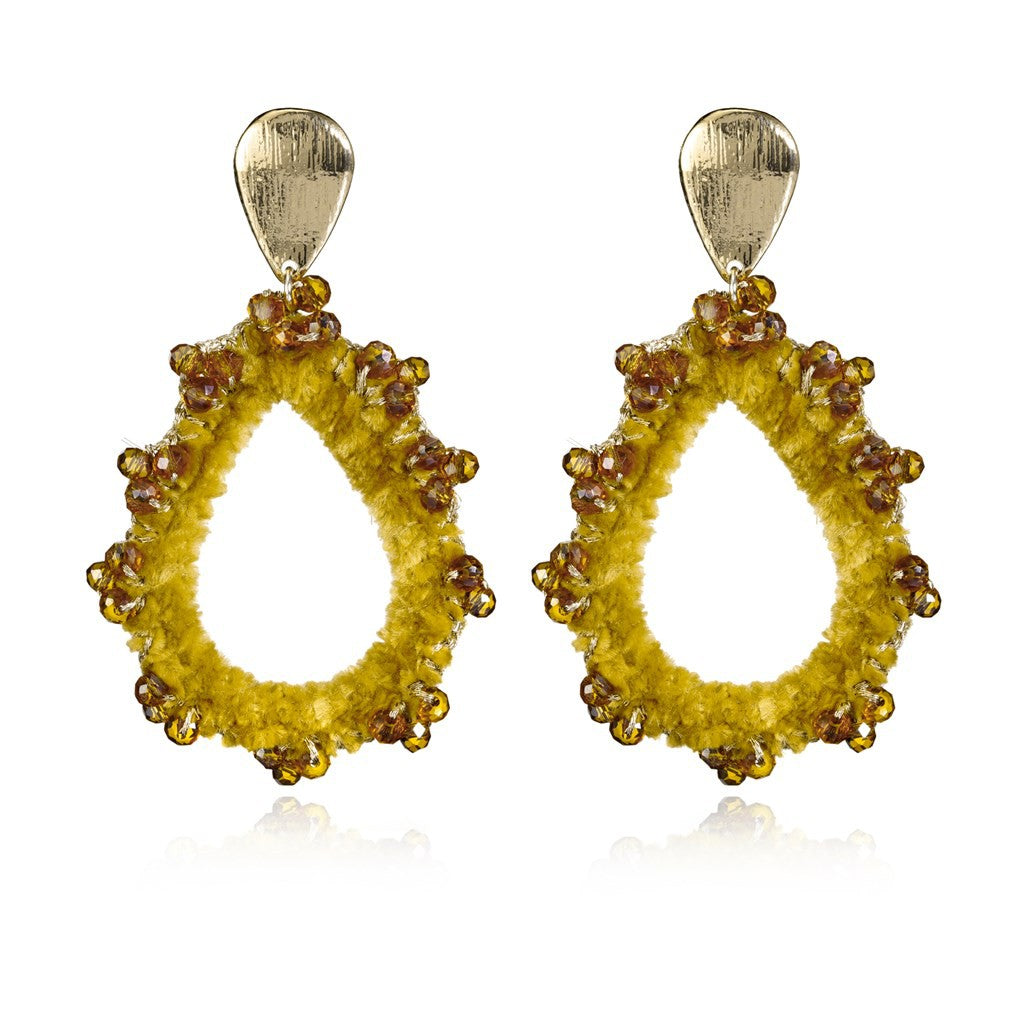 Like Jewellery - Oorbellen Walt Oker Geel