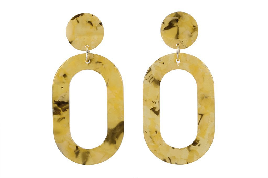 Like Jewellery - Oorbellen Wanette Geel