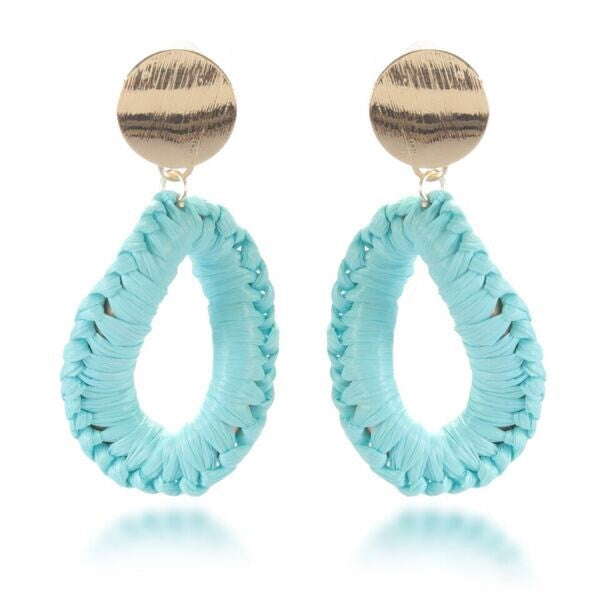 Like Jewellery - Oorbellen Zaylee Turquoise