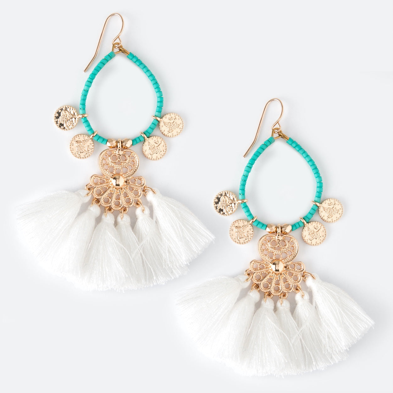 Orelia - Oorbellen Coin Tassel - Luxedy