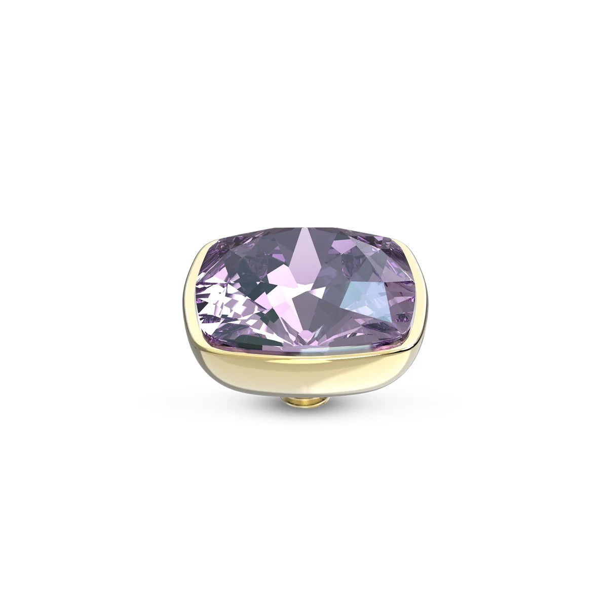 Melano - Steen Twisted Circular Purple Goud/Zilver