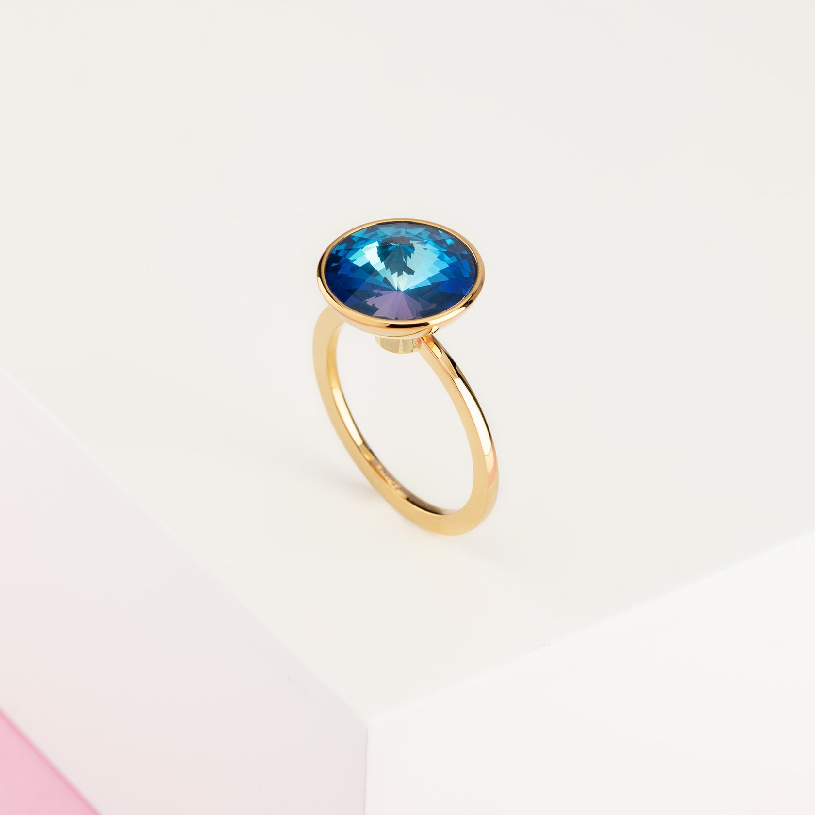 Melano - Steen Twisted Gradient Royal Blue Delite (goud/zilver)