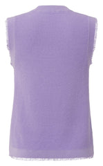 YAYA - Trui Sleeveless Textured Sweater Lavender Purple