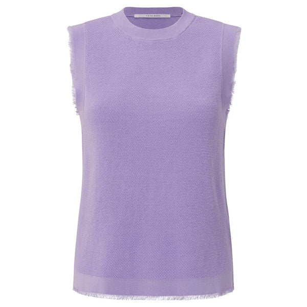 YAYA - Trui Sleeveless Textured Sweater Lavender Purple