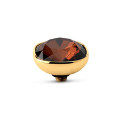 Melano - Steen Twisted Circular Smoked Amber Goud/Zilver