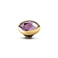 Melano - Steen Twisted Cloud 9mm Fuchsia Goud/Zilver
